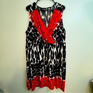 Cato Black and White Plunge Sundress Midi